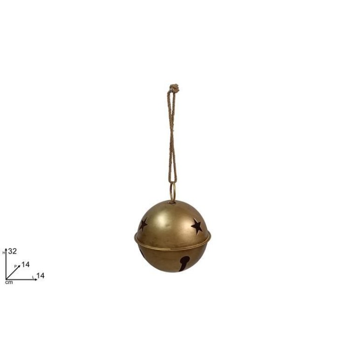 CAMPANACCIO METALLO 14CM ORO